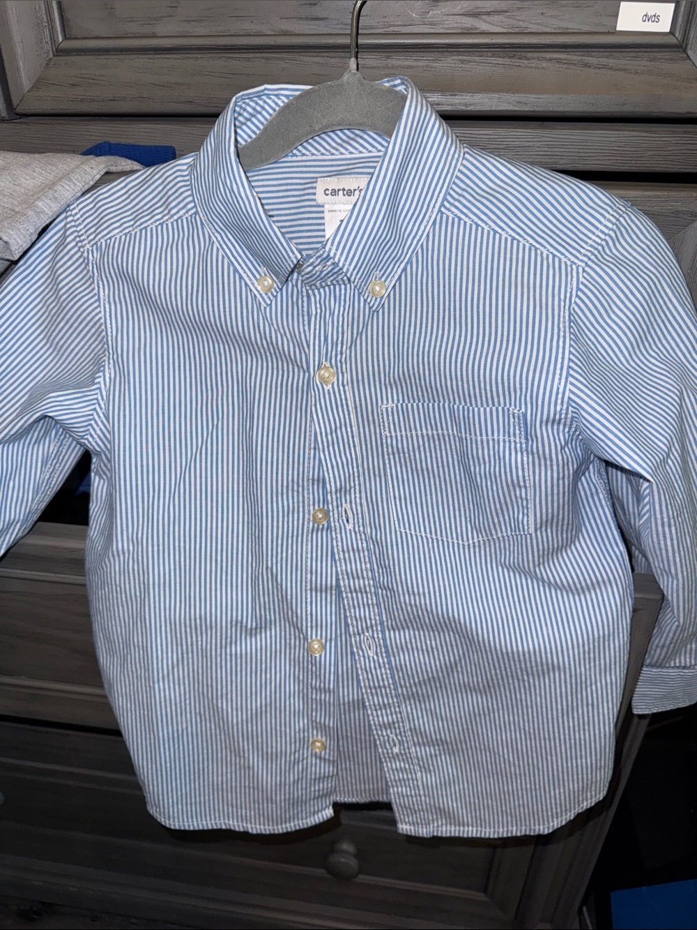 Carter's Boys Light Blue & White Striped  | 3T
